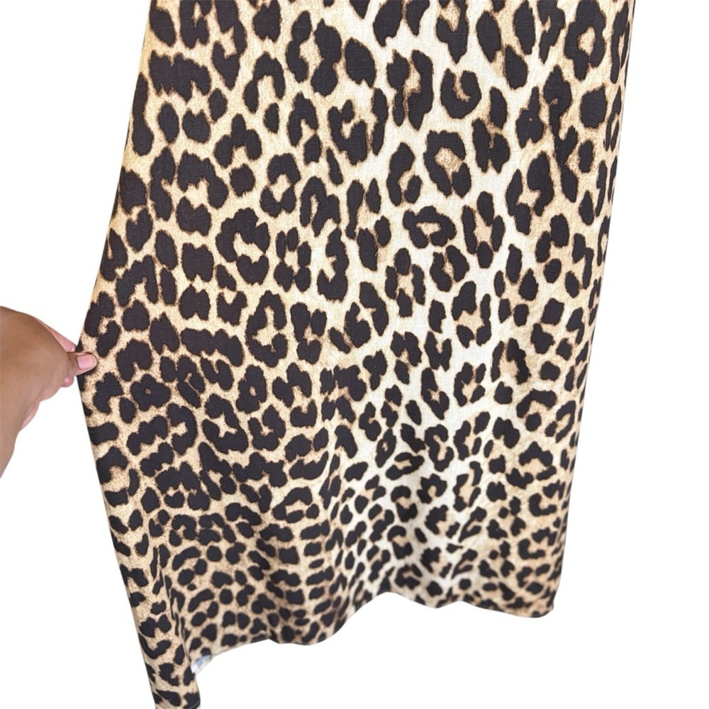 Strapless Leopard Print Midi Dress - Picture 9 of 16